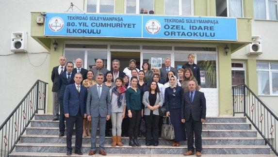 Süleymanpaşa Kaymakamı Sayın Arslan YURT, 80.Yıl Cumhuriyet İlkokulu-Özel İdare Ortaokulunu ziyaret etti
