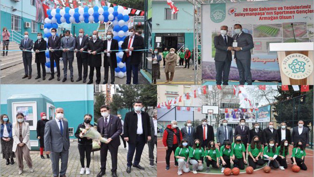 Süleymanpaşa Belediyesi Tarafından Yaptırılan Öğretmen Mediha Mehmet Tetikol Ortaokulu Çok Amaçlı Spor Alanının Açılış Töreni Gerçekleştirildi