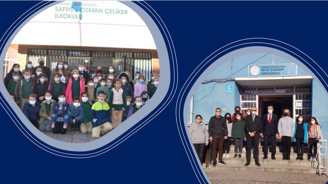 İlçemiz Safiye Osman Çeliker İlkokulu ve Fevzi Çakmak Ortaokulu Kütüphane Açılış Törenleri Gerçekleştirildi